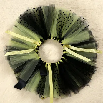 

Girls Black Sparkle Tulle Tutu Skirts Baby Ballet Tutus Dance Pettiskirts with Ribbon Bow Kids Halloween Party Costume Skirtss