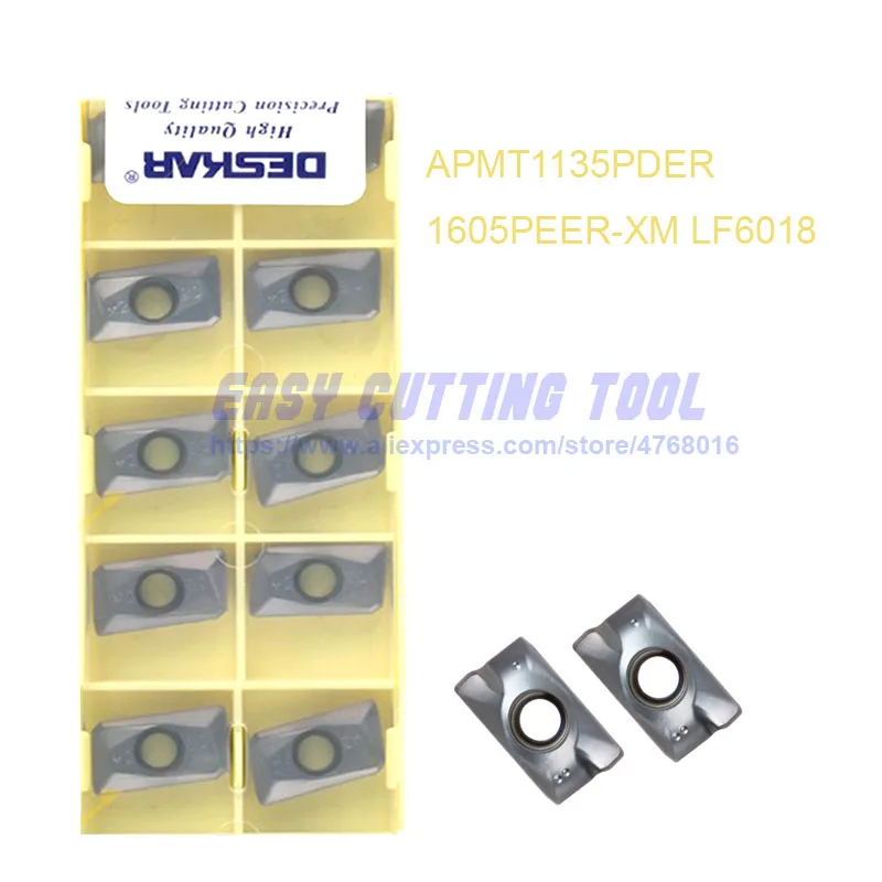 10P APMT1605PEER-XM LF6018 CNC Milling Carbide Inserts For stainless steel