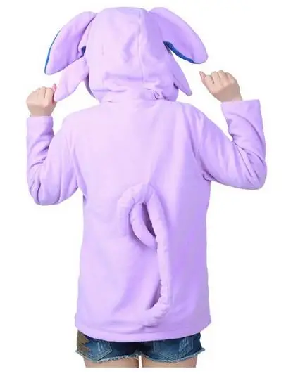  Anime Poke mon women men hoodies Espeon Mentali Psiana Violet sweatshirts jacket zip sweatshirt hoo