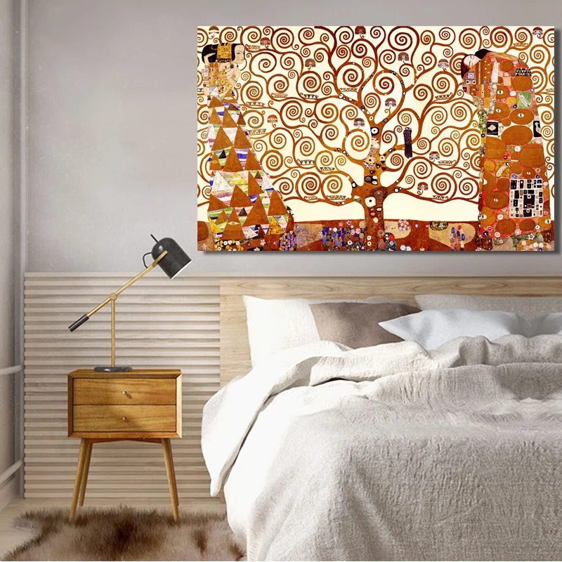 Известная картина Древо жизни Густава Климта картина маслом на холсте плакаты и принты настенные художественные картины для гостиной