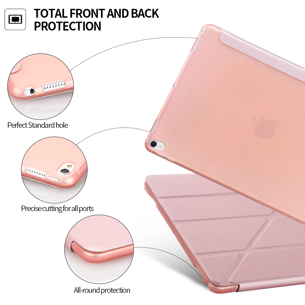 Чехол из искусственной кожи для iPad Pro 10 5 дюйма 2019 умный чехол Air 3 мягкий