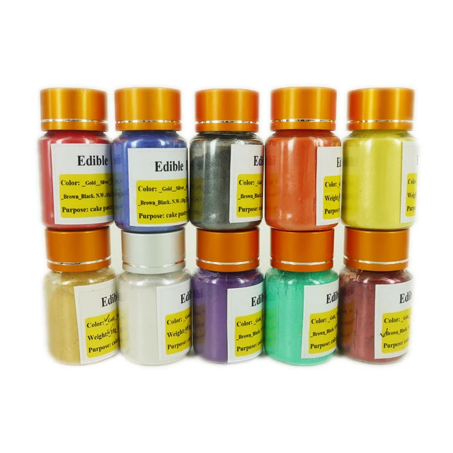 10g per bottle Edible food coloring gold powder Handmade chocolate