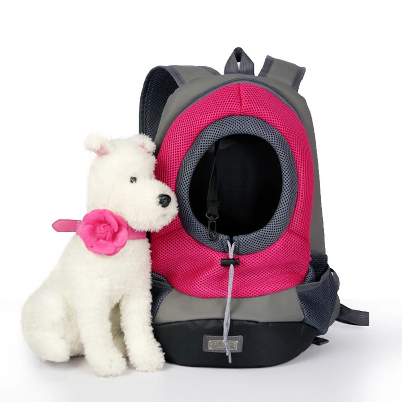 

Outdoor Pet Dog Carrier Pet Backpack Bag Portable Travel Bag Pet Dog Front Bag Mesh Backpack Head Out Double Shoulder