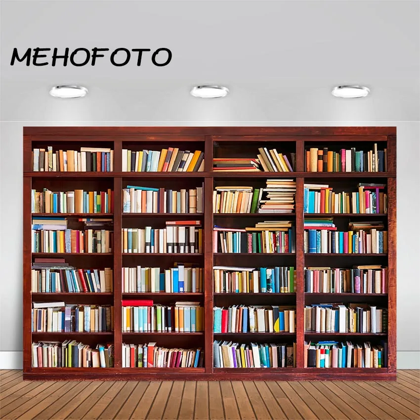 MEHOFOTO مكتبة رف خزانة خلفية البني الخشب دراسة غرفة الديكور صورة التصوير خلفية استوديو الصور الدعائم