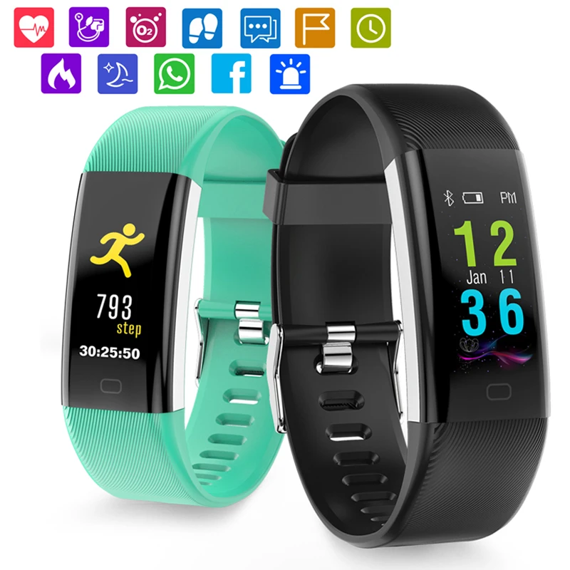 

IP68 Waterproof Smart Watch Fitness Bracelet Heart Rate Monitor Blood Pressure Tracker Pedometer Bluetooth for IOS Android Phone