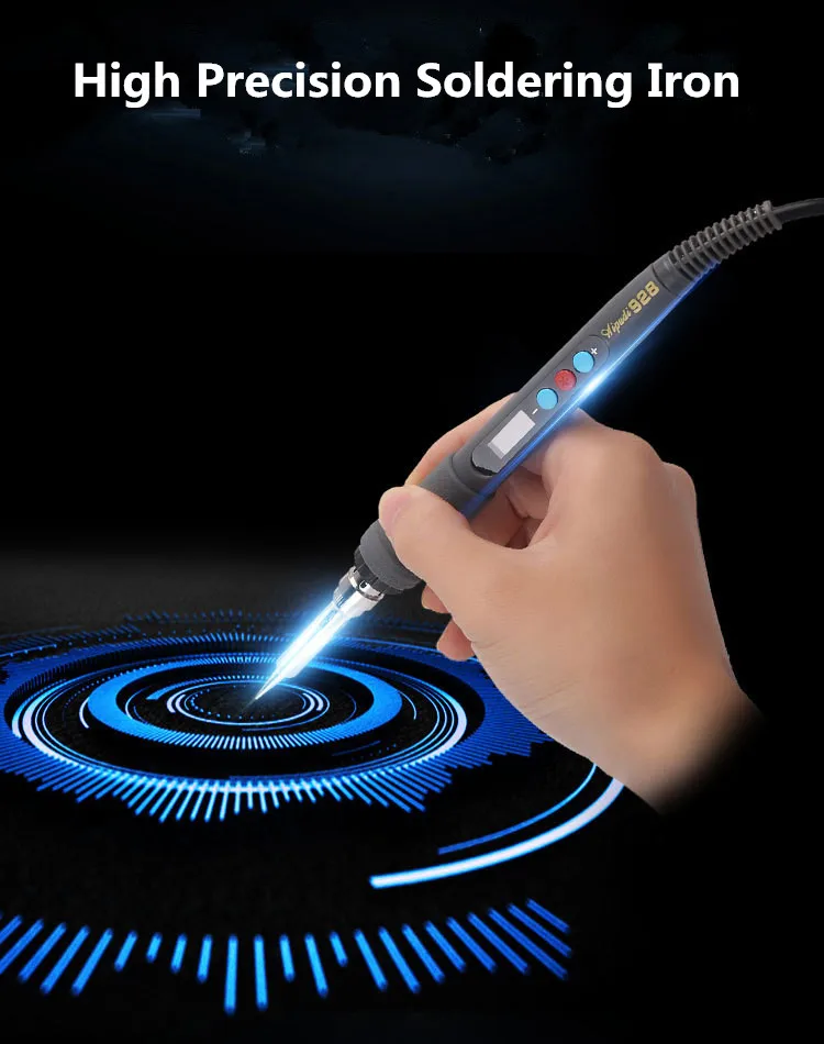 

60W LCD Lead free Internal heating soldering iron 110v 220v EU US plug with high precision temperature control