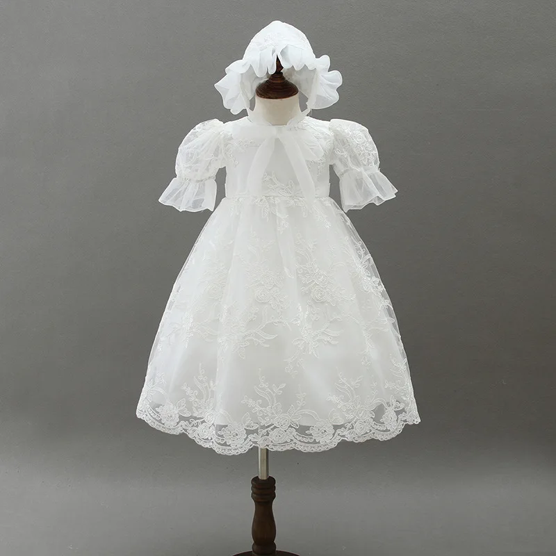 Newborn High end Baby Girl Dress for Newborn Christening Gown Kids