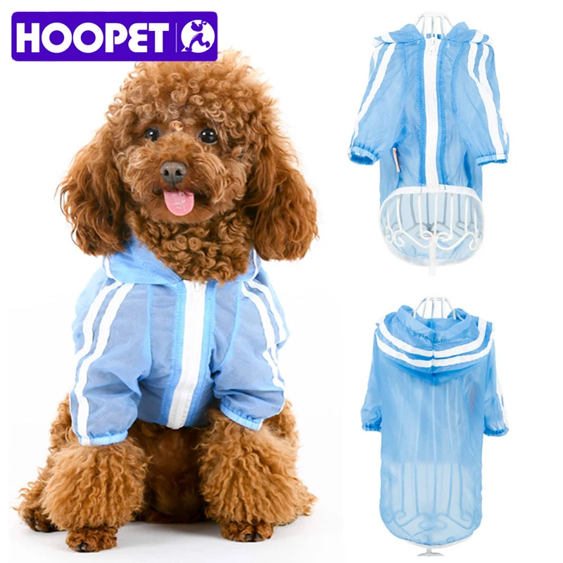 HOOPET собака/кошка УФ Защита от Солнца защиты быстросохнущая Slim-Fit Тонкий Прозрачный куртка щенок толстовка