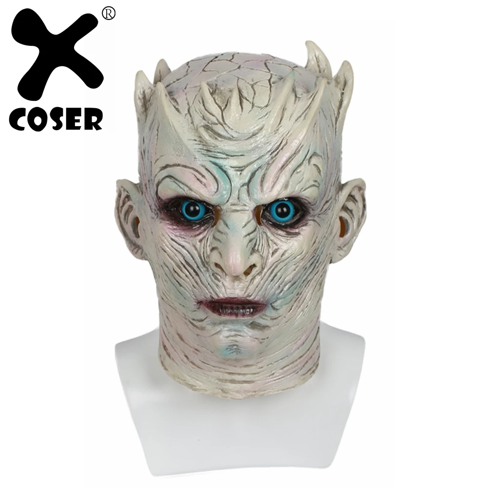 

XCOSER Game of Thrones Cosplay Helmet Night's King Mask Fancy Dress Full Head Latex Mask Costume Prop for Adult Show Party