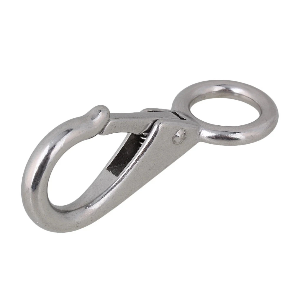 97mm Size 3 Spring Loaded Fixed Eye Boat Snap Hook Marine Rigging