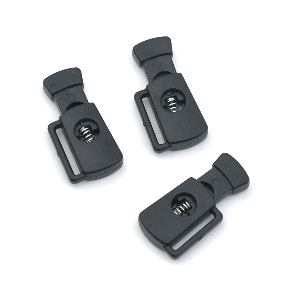 Buy 100pcs/lot black plastic flat stoppers cord lock