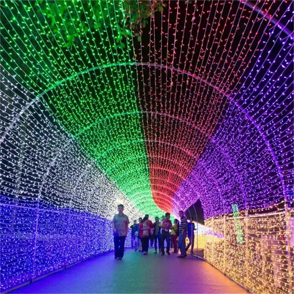 

AC220V 100M 600Leds String light Holiday fairy decoration Christmas lamp for Party Birthday Garden 8 Modes EU plug