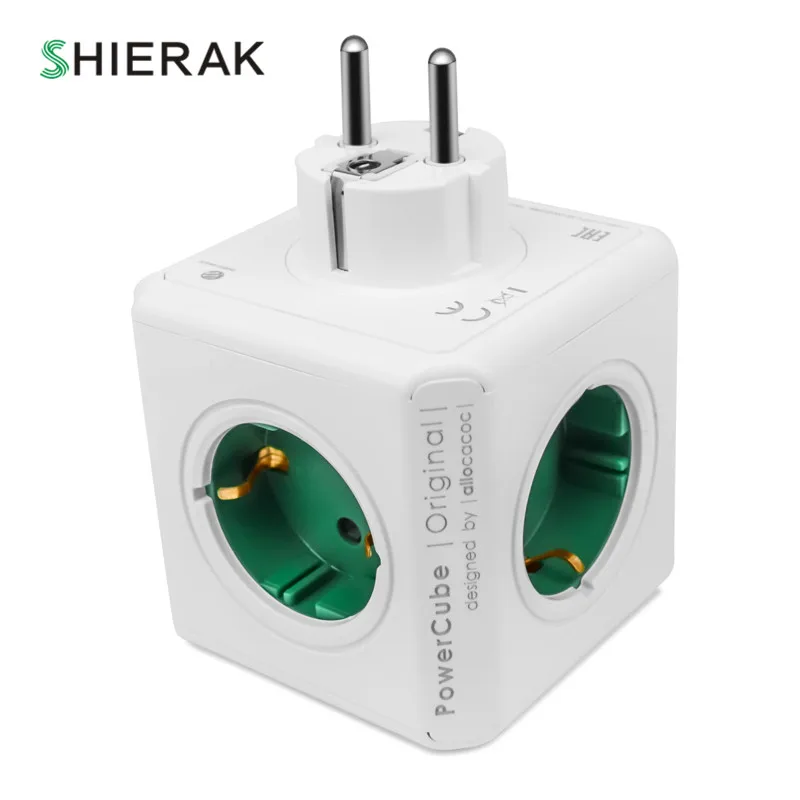 Электрическая розетка SHIERAK для умного дома европейская вилка 4 розетки без USB