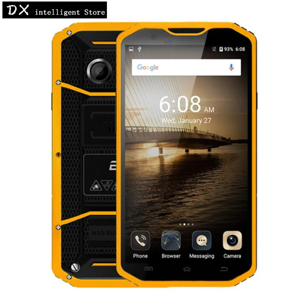 E&L W8 Android 6.0 IP68 Waterproof Rugged Mobile Phone 5.5" HD MTK6753 Octa Core 2GB RAM 16GB