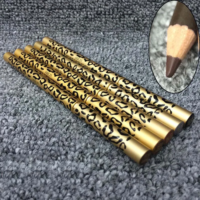 

Two Sides Eyebrow Pencil With Brush Leopard Design Metal Casing OA66