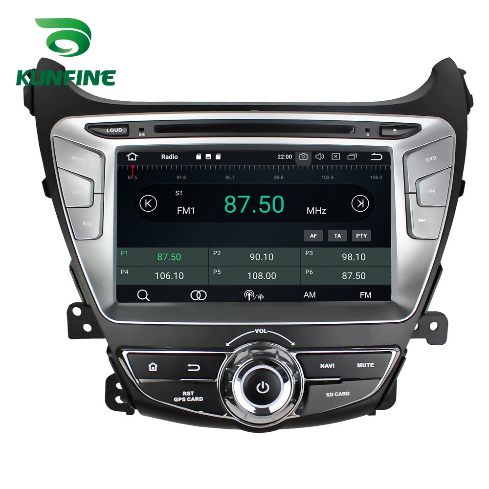 Top Octa Core 4GB RAM Android 8.0 Car DVD GPS Navigation Multimedia Player Car Stereo for Hyundai Elantra 2014 Radio Headunit WIFI 2