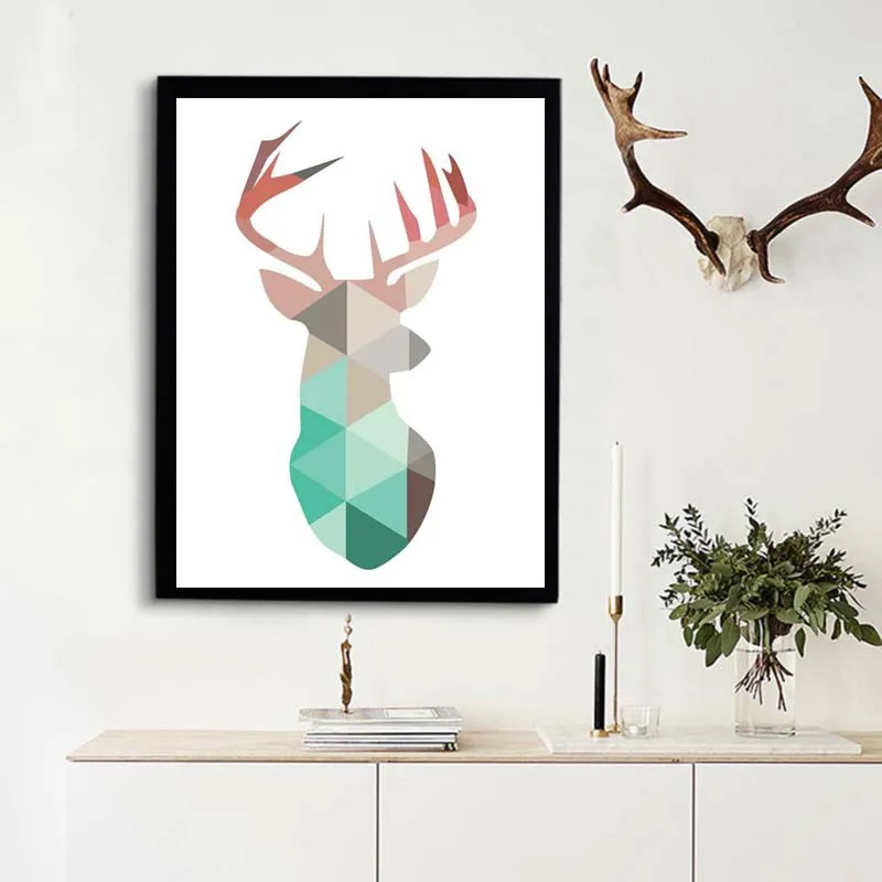 Scandinavian Designs - Colorful abstract oil painting with a silver frame. Scandinavian Designs - Colorful abstract oil painting with a silver frame.