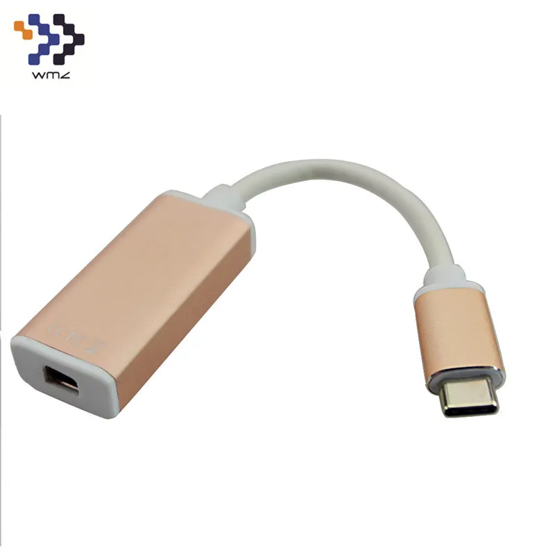 

golden 12 cm USB TYPE C TO MINI DISPLAYPORT ADAPTER , high speed 5Gbps