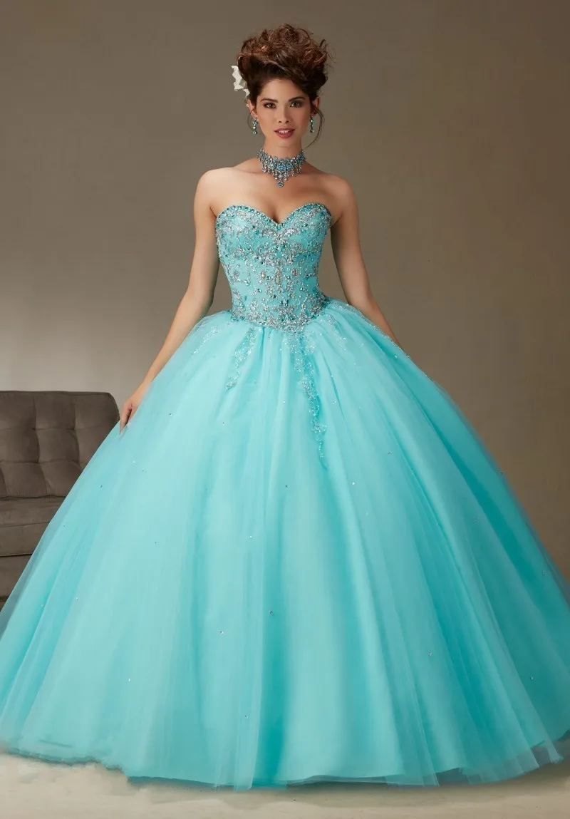 Принцесса бальное платье quinceanera платья для sweet 16 лет бисером милая дешевые gownsvestidos