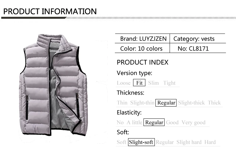 Новое поступление модные жилеты для Для мужчин Slim Fit Для мужчин s Теплый хлопковый жилет мужской жилет Для мужчин Повседневное куртка без рукавов топ K118