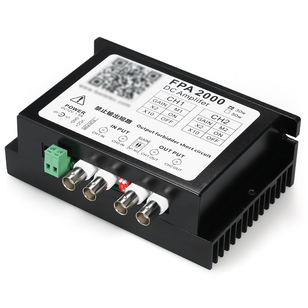 

High Power 0~100 KHZ Dual Channel 30W X2 DDS Function Signal Generator Power Amplifier FPA2000-30W