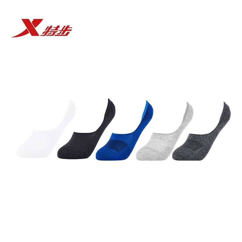 882339519051 Xtep 5pair/lot Set Cycling Football basketball Soccer Sport Slippers Sock Stocking Man Women Pattern Socks