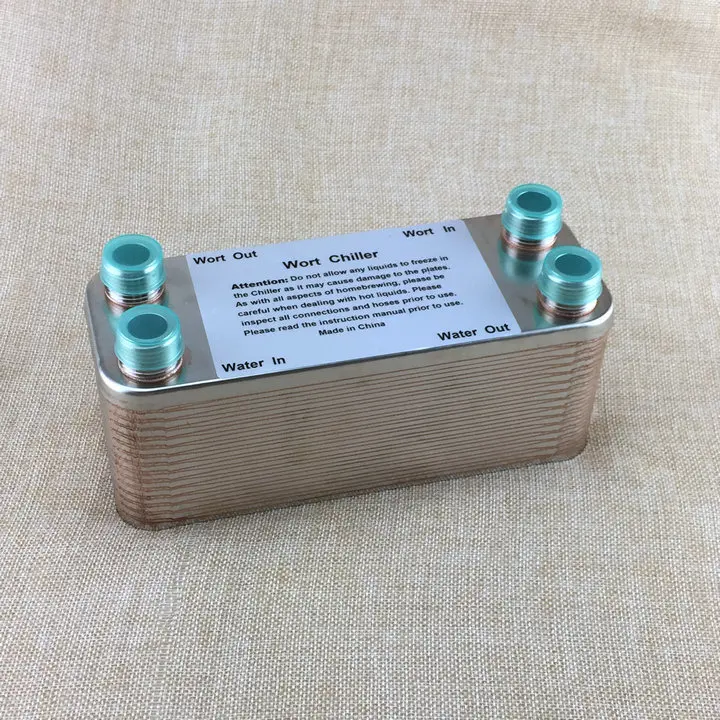 

homebrew 30 plates heat exchanger 1/2"male X 1/2" male Wort Chiller
