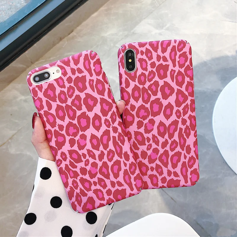 KIPX1097_4_JONSNOW Leopard Pattern Hard Case for iPhone 7 8 Plus 6S 6 Plus XS XR XS Max Phone Cases Fashion All-inclusive Protect PC Cover Capa
