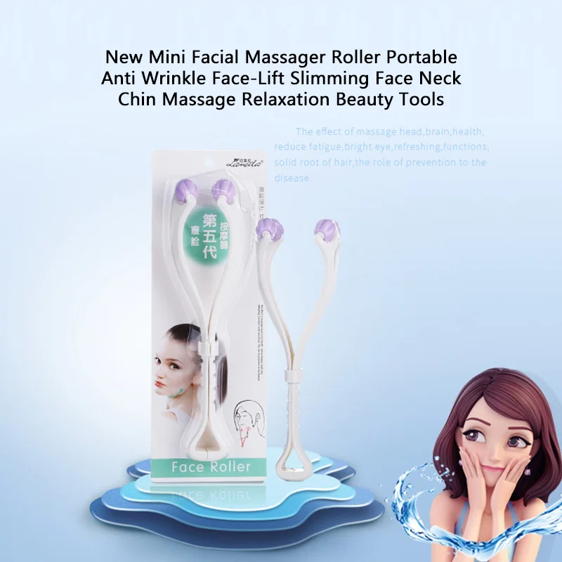 

Facial Roller Massage Y Shape V Face Lift Facial Massager Instrument Tighten Skin Body Shaping Relax Beauty Wrinkle Remover Tool