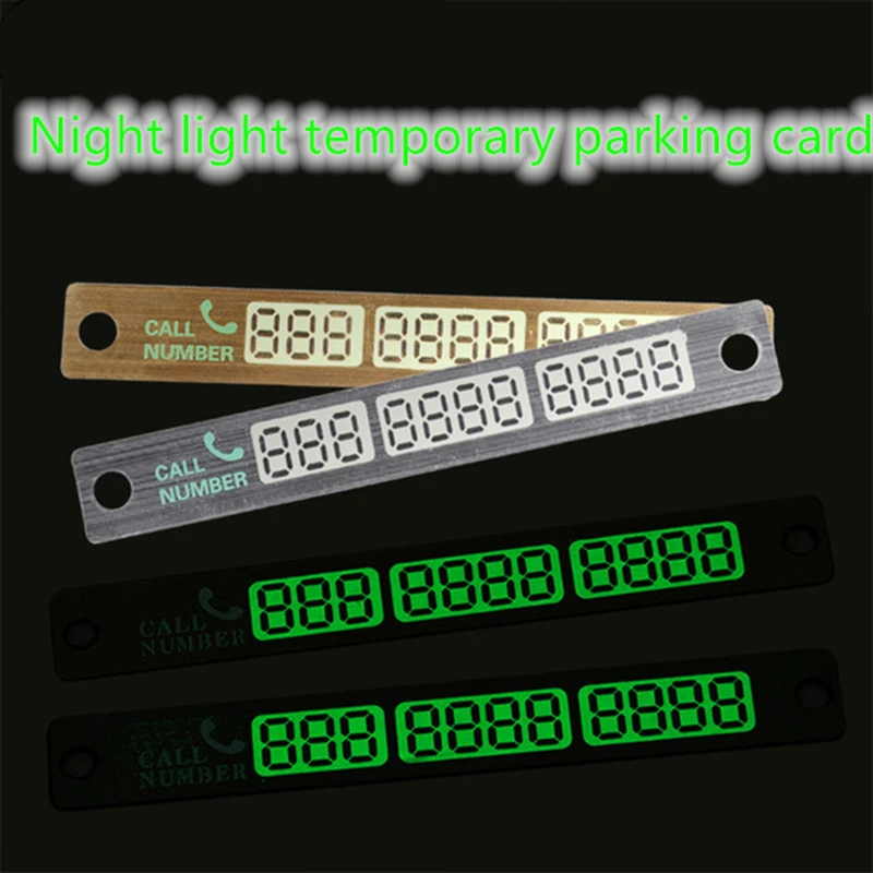 

15x2CM Car Parking Card Night temporary Telephone Number Card Universal Car Styling Suckers Phone Number Card Stickers