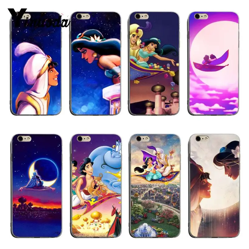 

Yinuoda Aladdin and Jasmine fashion lover Diy Luxury High-end Protector phone Case For iPhone 6plus 6s 7plus 8plus X XS XR Coque