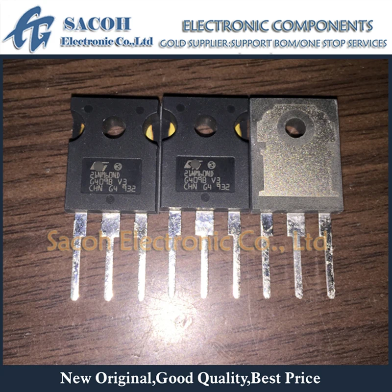 

New Original 10PCS/Lot STW21NM60ND 21NM60ND OR STW21NM60N W21NM60N TO-247 17A 600V Power MOSFET Transistor