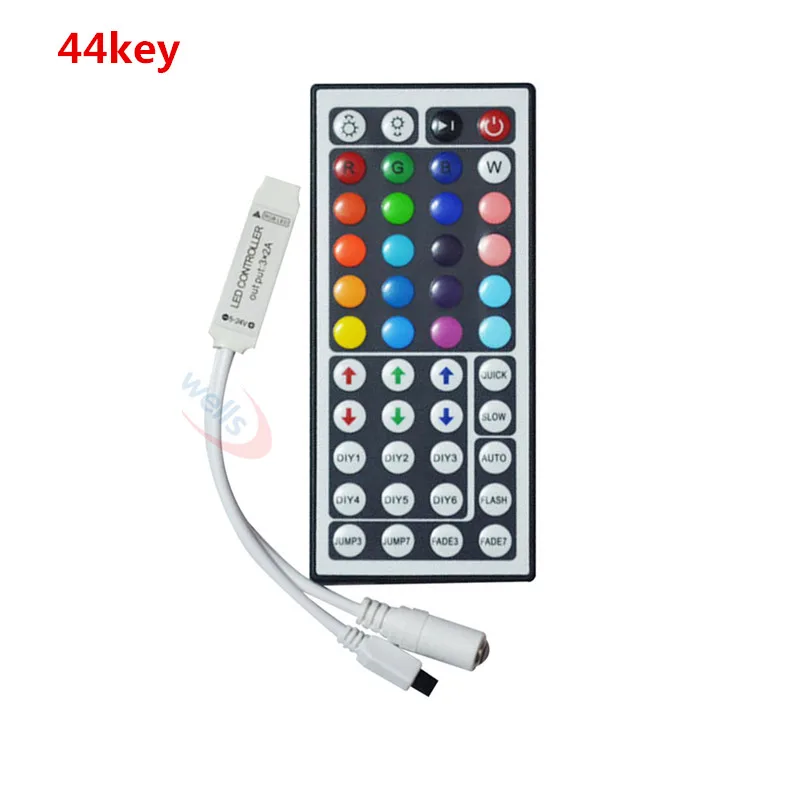 Мини 3key 10key 17key 24key 44key RGB контроллер для 5050 3528 2835 Светодиодные ленты светильник ленты лампы 12V 24V - Цвет: Серый