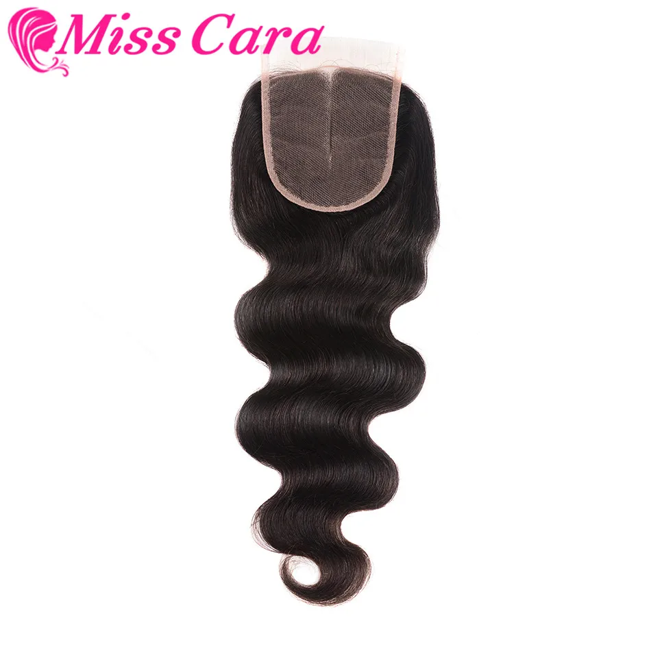 Miss Cara бразильский объемный волнистый парик с пробором посередине 4x4 Remy человеческие волосы натуральный черный можно смешивать с пучками