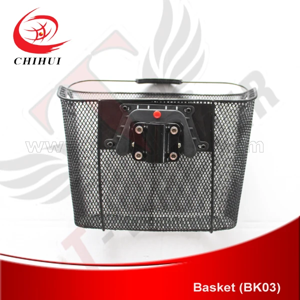 Scooter Front Steel Basket Bicycle Quick Release Basket without Cover