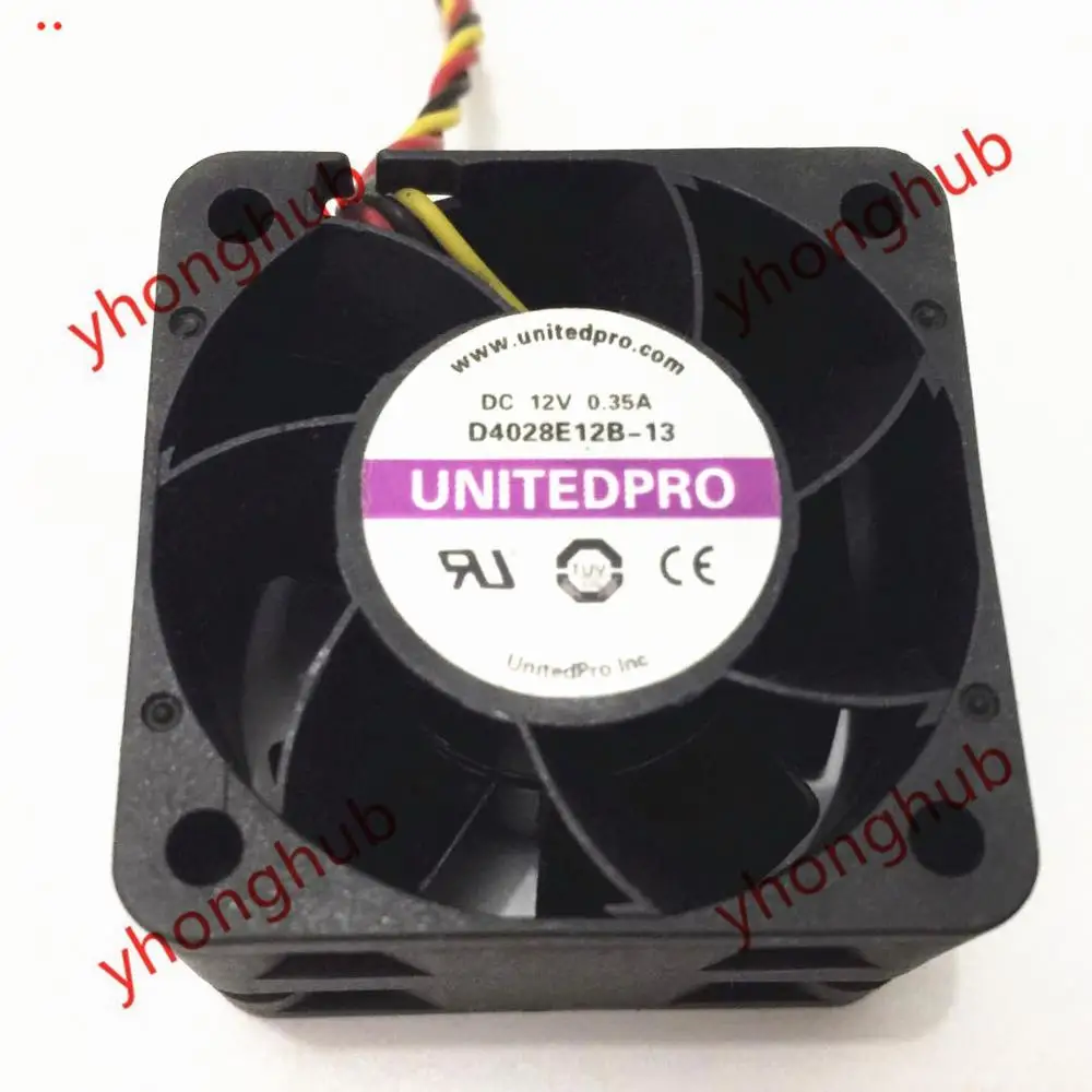 Emacro для UNITEDPRO D4028E12B-13 DC 12 В 0.35A 3-wier 40x40x28 мм сервер кулер вентилятор