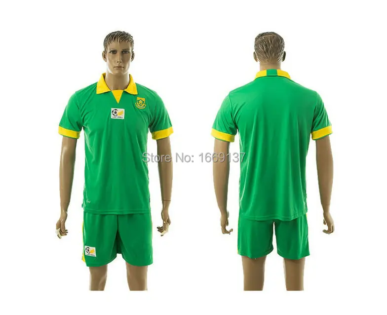 Size S XL 2015 New Style South Africa Blank Yellow Green Jerseys