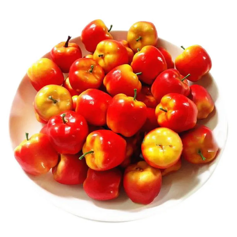 20pcs Fake Fruit Artificial Red Apple Foam Plastic Fake Artificial
