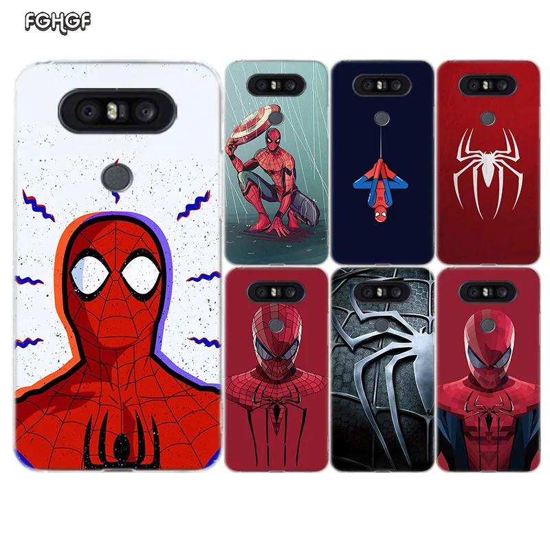 

Red Spiderman Painted Pattern Soft Rubber Case For LG K8 K10 2018 2017 Q8 Q7 Q6 G6 G7 G5 G4 V40 V30 V20 V10 Cover