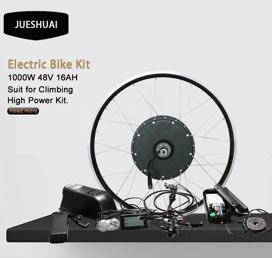 Discount 48V  Electric Bicycle 1000W Conversion Kit for 26" Motor Wheel with 16AH LG Bottle Battery LCD900 volo electrique parts 0