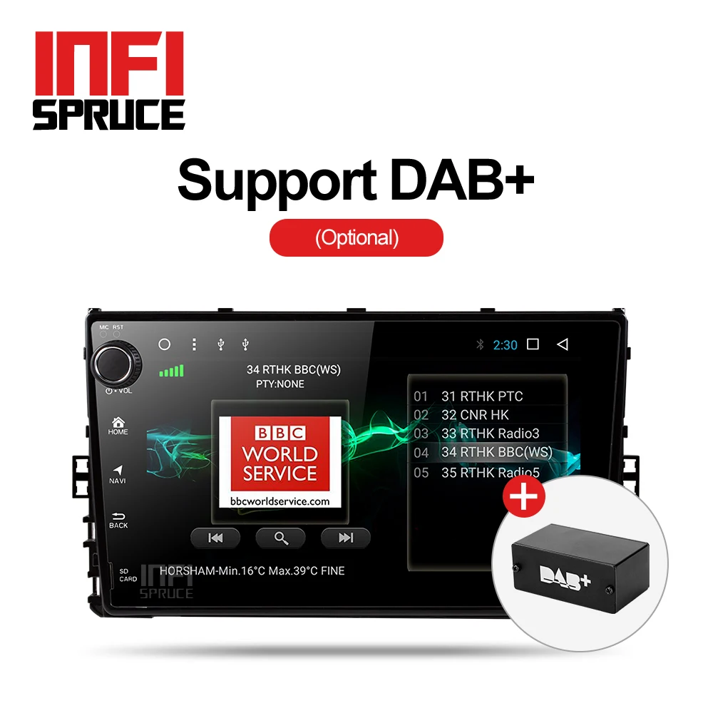 Infispruce 2G + 32G android 8 1 Автомобильный gps плеер для VW/для автомобиля Skoda Радио Видео
