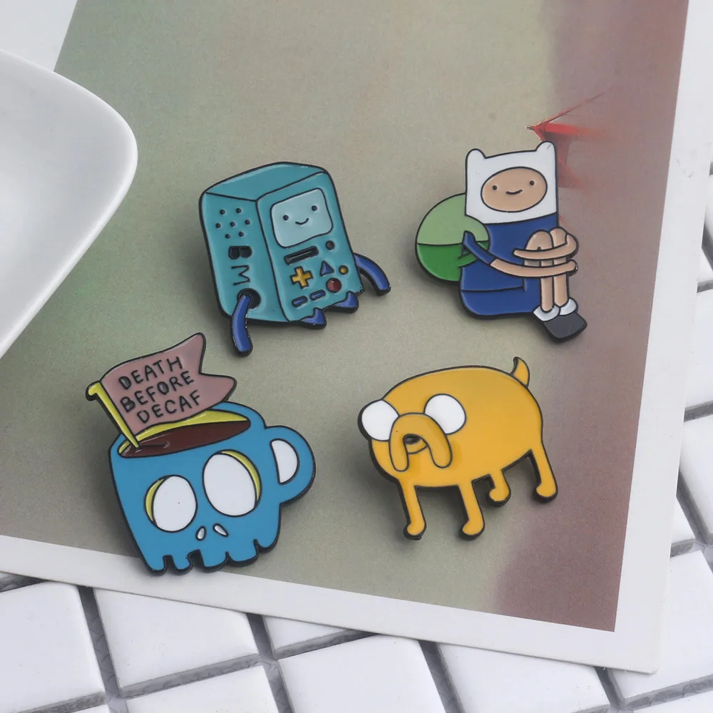 Adventures Time Finn Jake модная брошь значки с героями мультфильмов декоративные шпильки