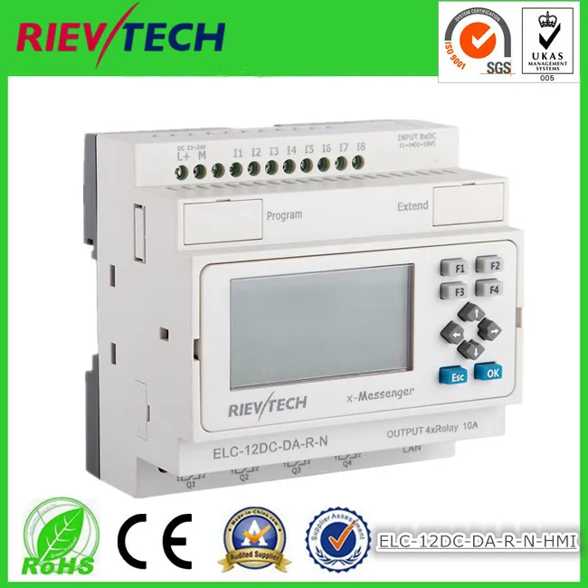 

Ethernet PLC,ideal solution for remote control& monitoring &alarming applications ,Built-in Ethernet capability ELC-12DC-DA-R-N