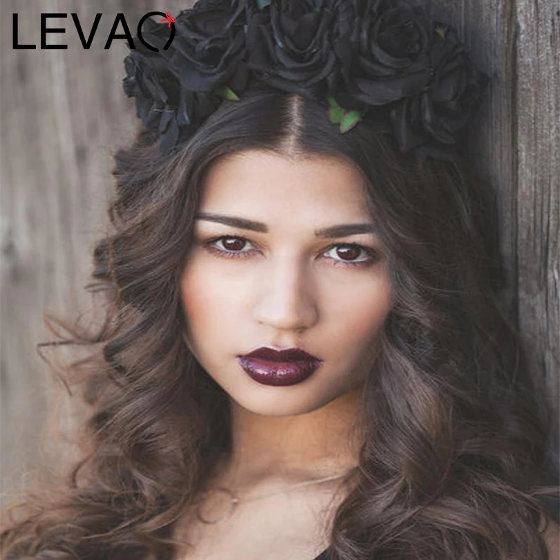 

LEVAO Flower Headband Hairwear Bridal Hair Ornament Fabric Flower Crown Wedding Hair Accessories Headbands Floral Head Wreath