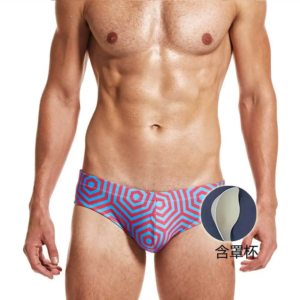 Мужская пляжная одежда для плавания, сексуальный купальный костюм для бассейна, плавки для плавания Speedo, Мужская одежда для плавания, Пейсли, с губкой, профессиональная одежда для плавания