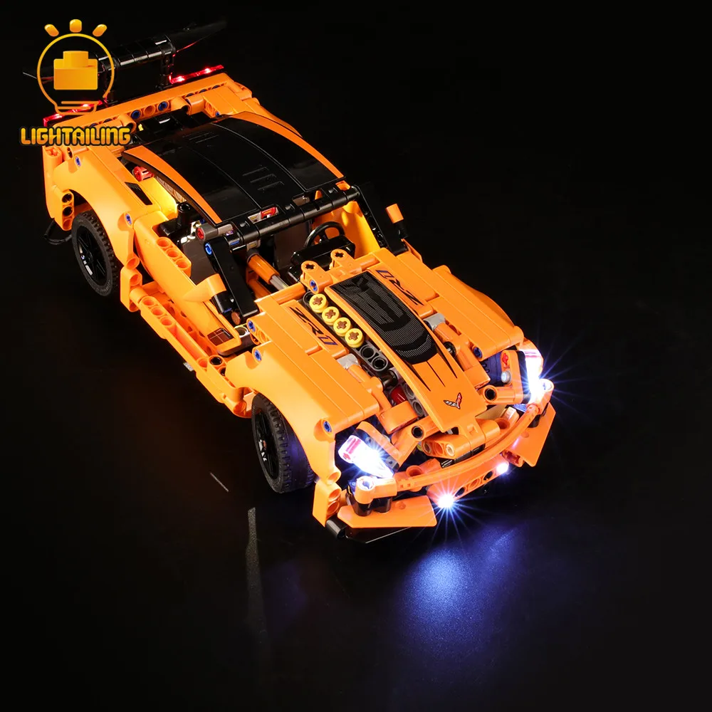 Светильник, светодиодный светильник, комплект для серии Technic Chevrolet Corvette ZR1, строительные блоки, светильник, комплект, совместимый с 42093