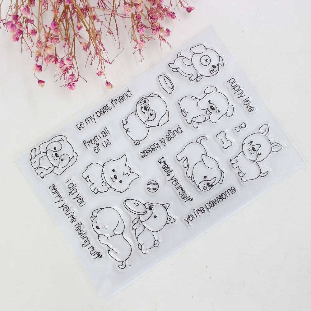 Cinta Monyet Dog Cat Paw Transparan Batal Silicone Cap Segel DIY