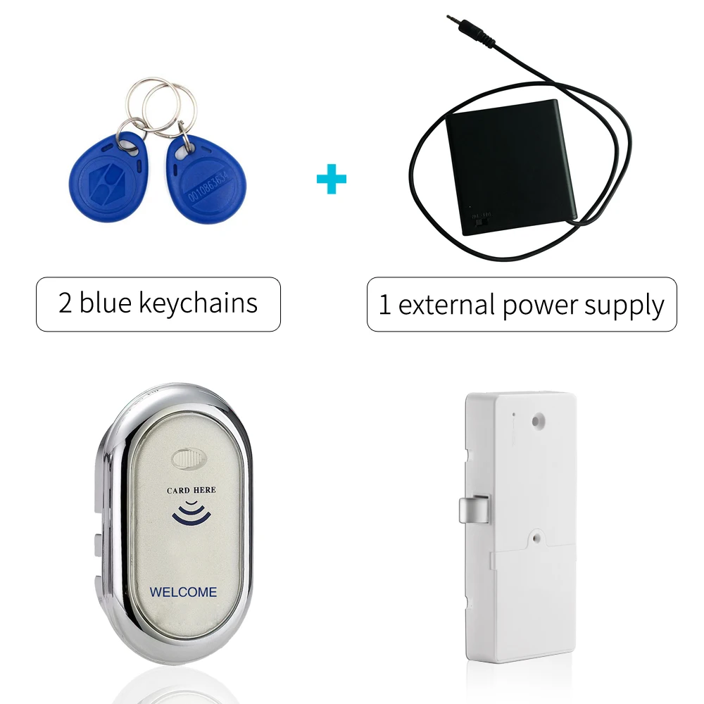

Furniture Electronic RFID cabinet Lock Keyless Digital RFID Door Lock In zinc alloy with 1 external power supply