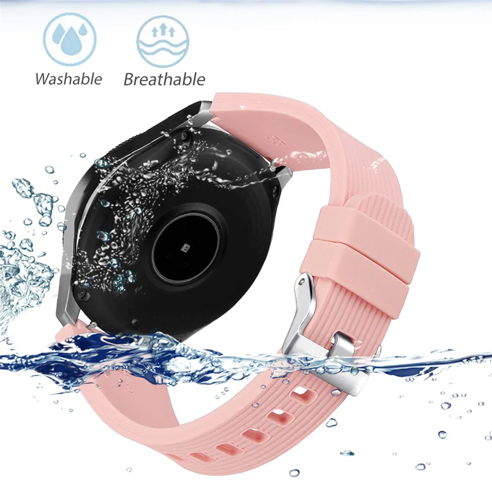 Силиконовый стиль спортивные часы ремешок для samsung Galaxy Watch S4 SM-R800 42 мм(20 мм ширина ремешка)/46 мм(22 мм ширина