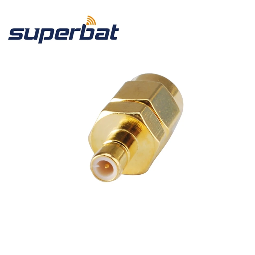 Superbat 5 шт. SMA-SMB RF адаптер SMA штекер для SMB Женский Джек прямой Золотой плиссированный